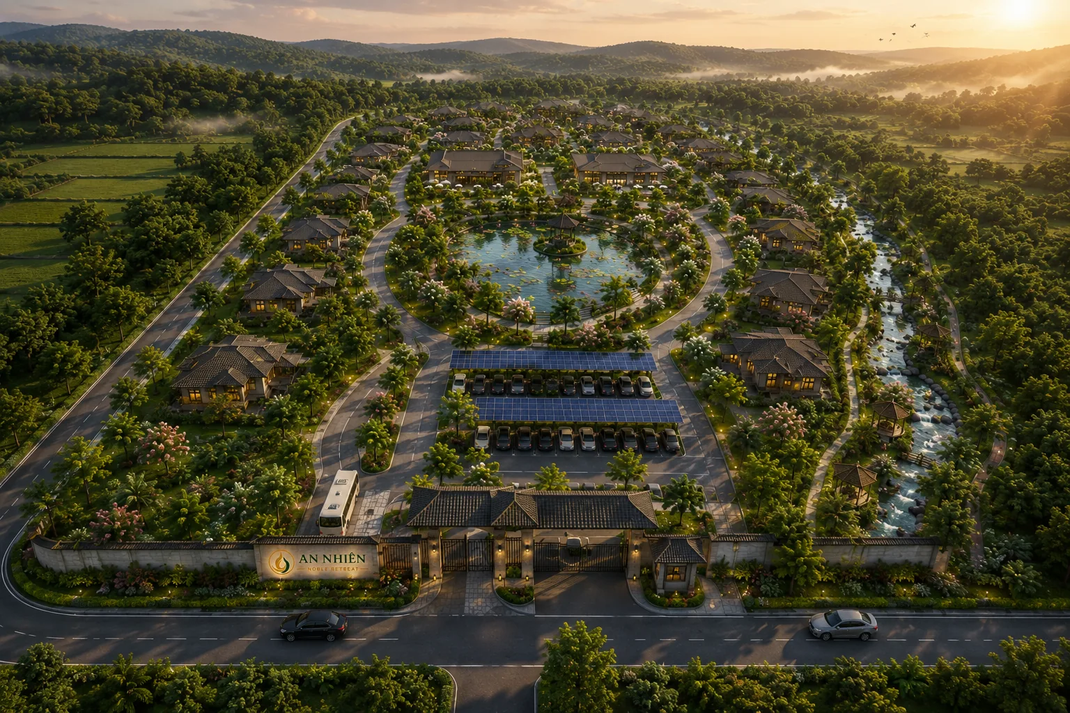 Toàn cảnh An Nhiên – Noble Retreat nhìn từ trên cao