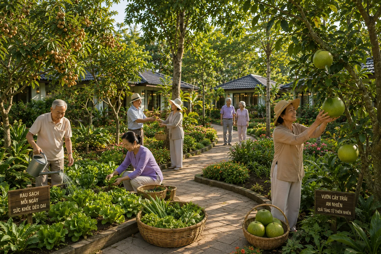 Vườn cây trái và rau sạch tại An Nhiên