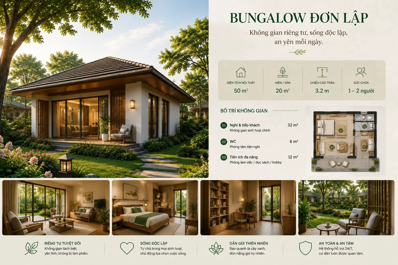 Bungalow Đơn lập tại An Nhiên