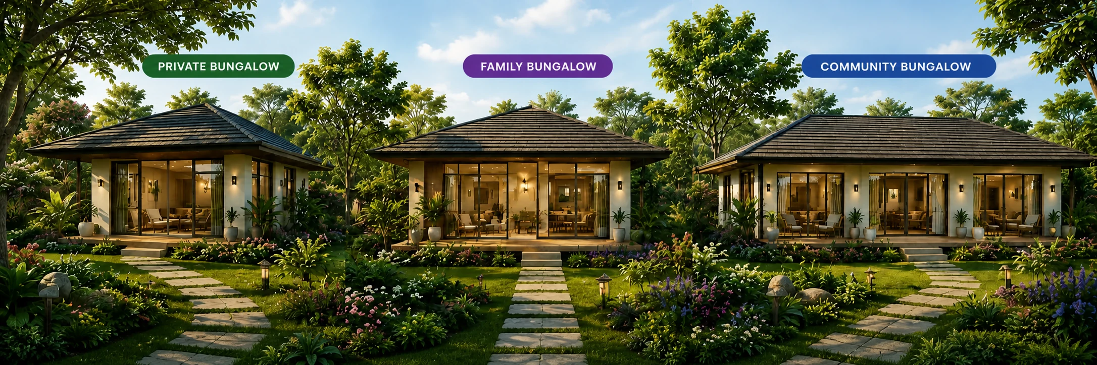 Three An Nhiên bungalow lines