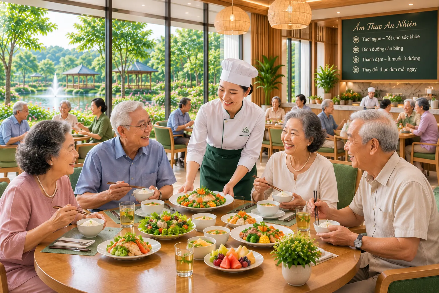 Nhà hàng mở và bữa ăn ấm áp tại An Nhiên